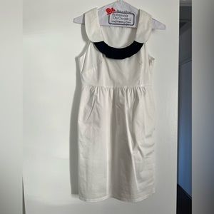 Banana Republic cotton white navy blue dress size 0